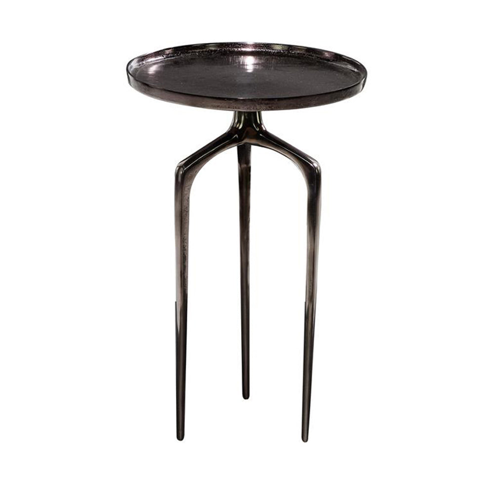 Urban Designs Fine Line Metal Round Accent End Table