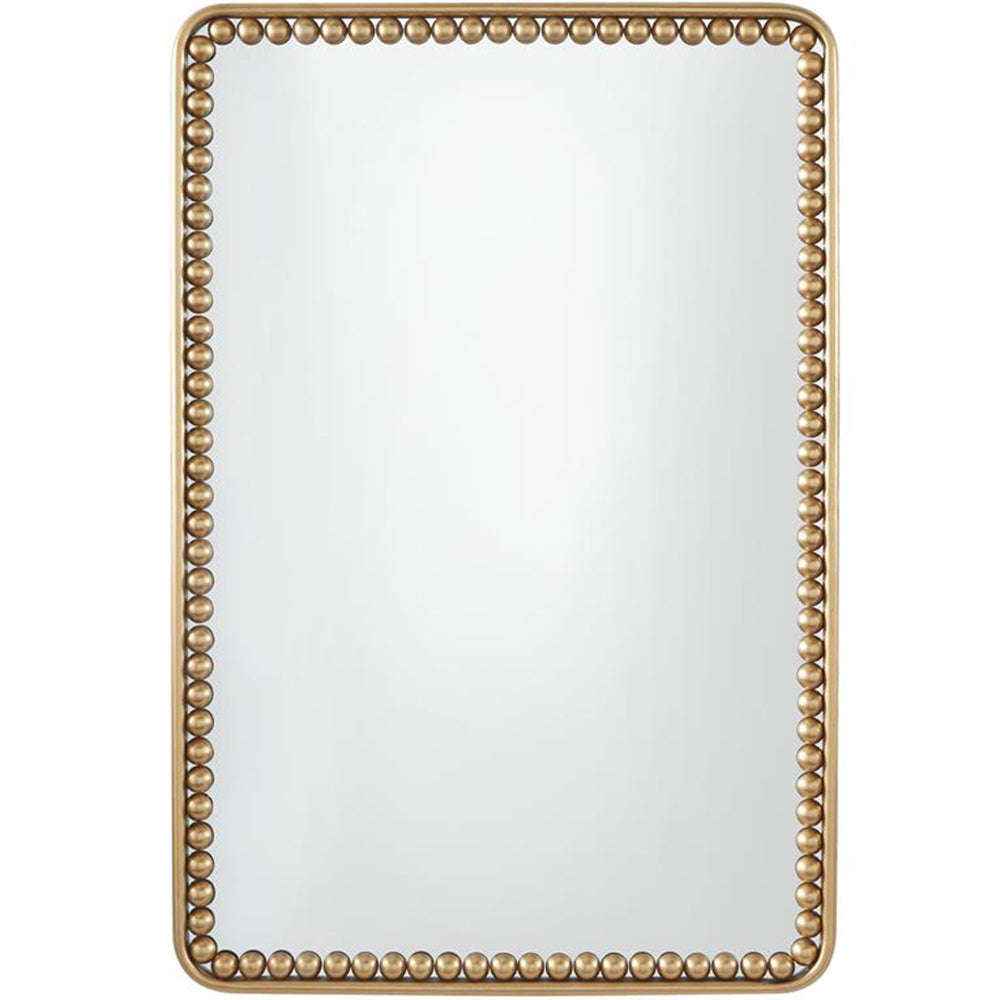 Urban Designs Beaded Beauty Gold Metal Frame Wall Mirror