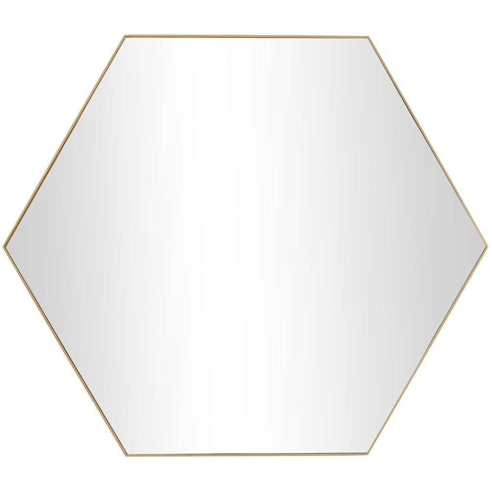 Urban Designs Harmony 40" x 35" Hexagon Shape Wall Mirror