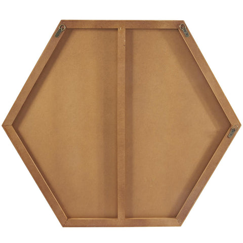 Urban Designs Harmony 40" x 35" Hexagon Shape Wall Mirror