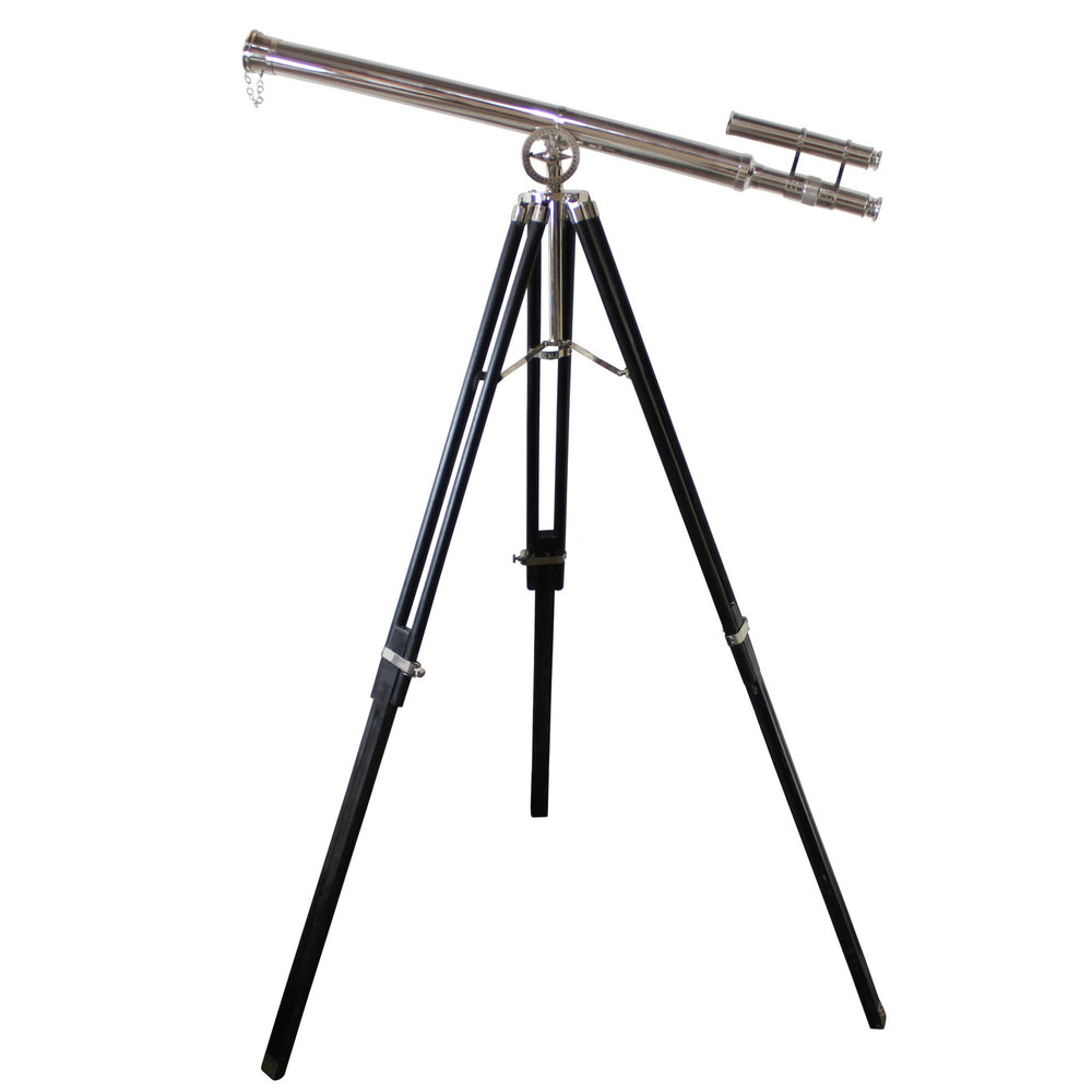 Urban Designs Antiqued Brass 58-inch Handcrafted Decorative Telescope