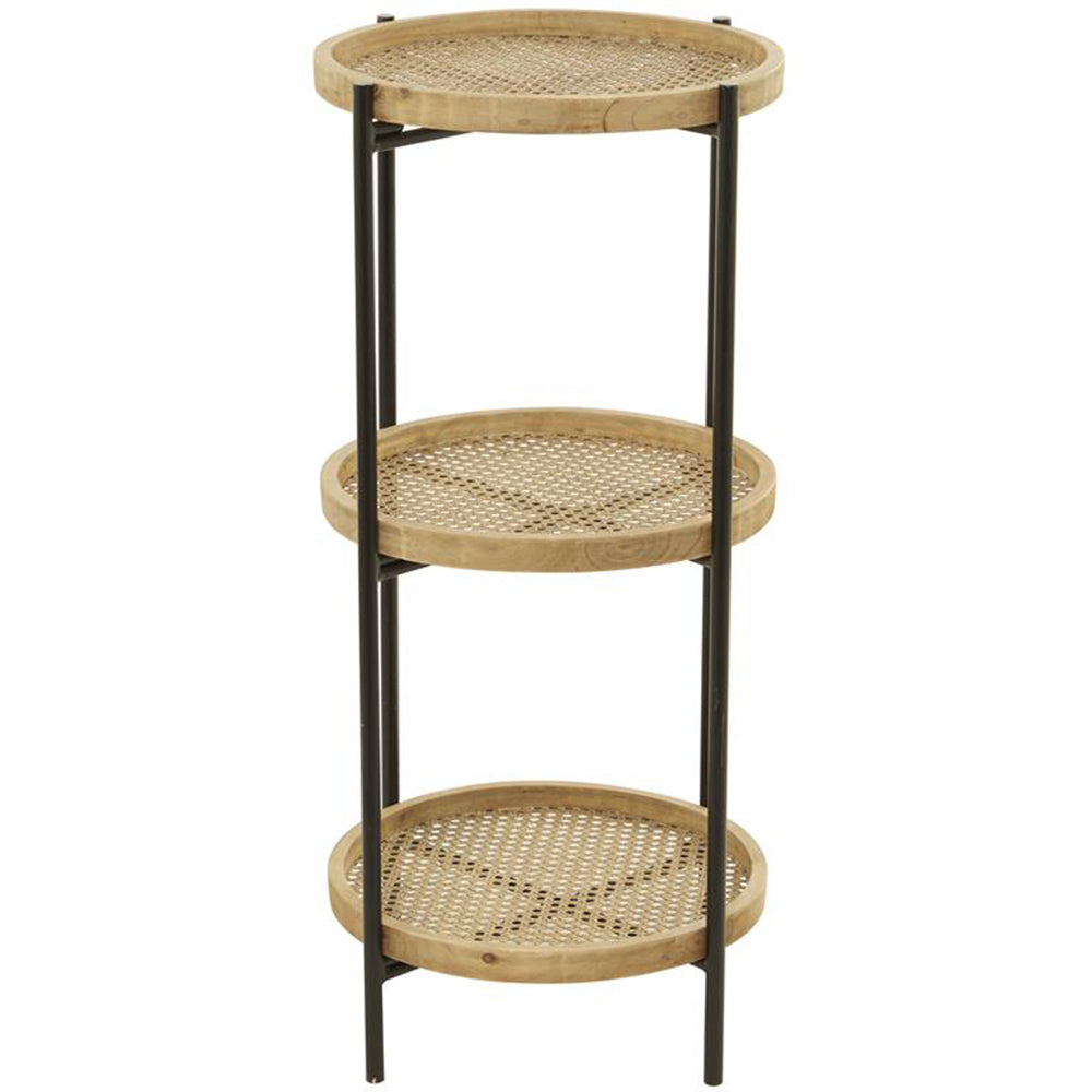 Urban Designs Contemporary Three-Tier Accent Table with Metal Frame