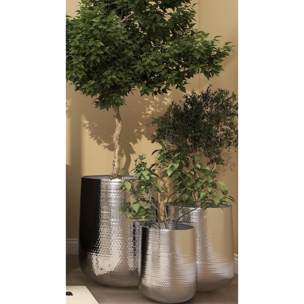 Urban Designs Beverly Hills Set of 3 Aluminum Indoor/Outdoor Planters