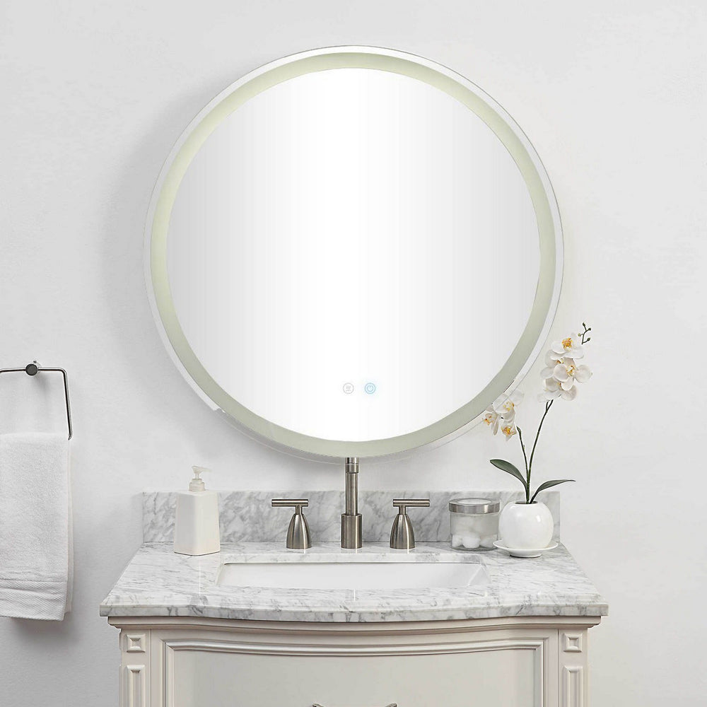 Urban Designs lumineux 32" x 32" LED Bathroom Wall Mirror with Defogger