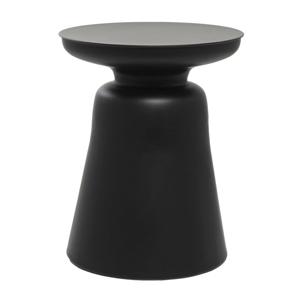 Urban Designs Bellflower 19" H x 15" W Metal Round Accent Table - Black