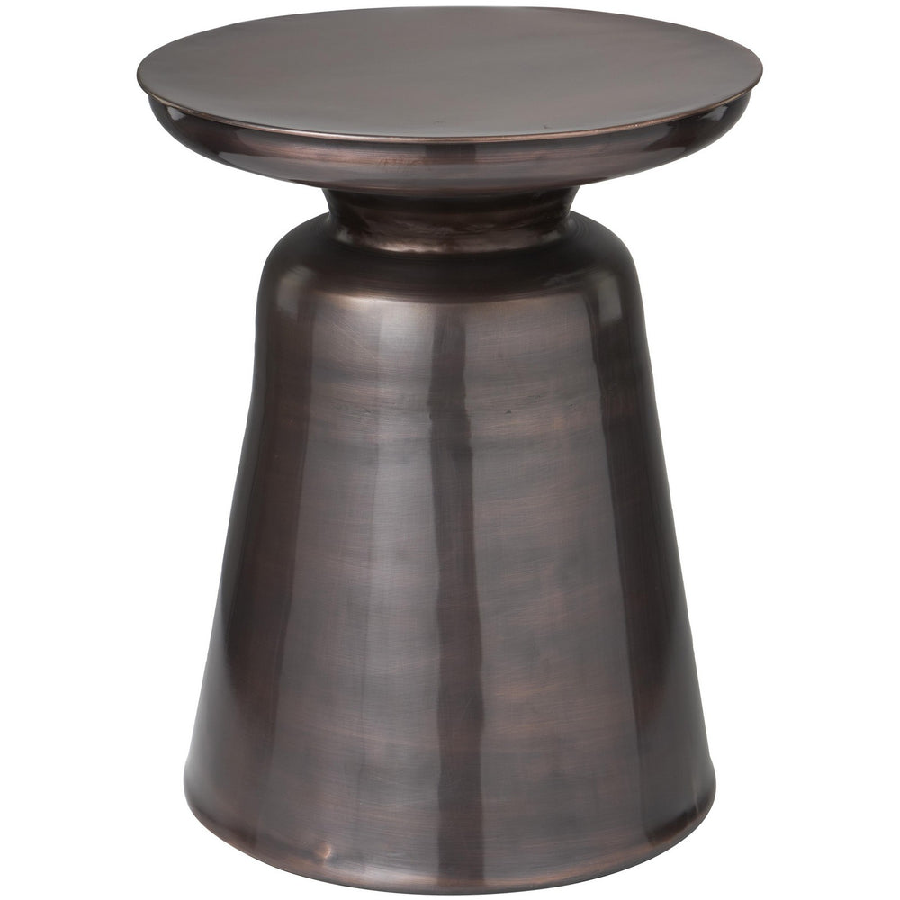 Urban Designs Bellflower 19" H x 15" W Metal Round Accent Table - Copper