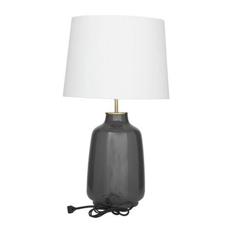 Urban Designs Crestview Modern Glazed Ceramic Table Lamp - Grey