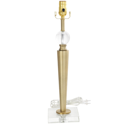 Urban Designs Vienna Brass and Glass Column Table Lamp with Full Spectrum