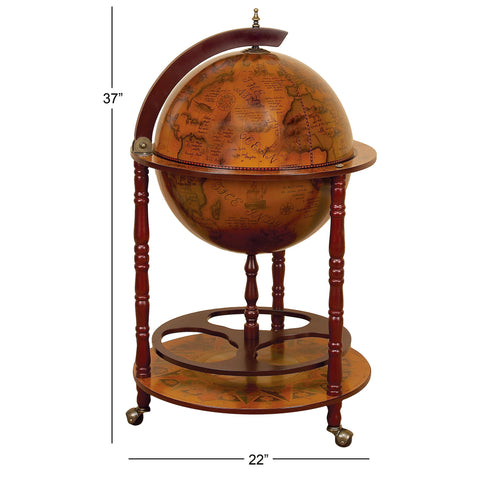 Urban Designs Antique Reproduction Sixteenth-Century Italian Old World Globe Bar