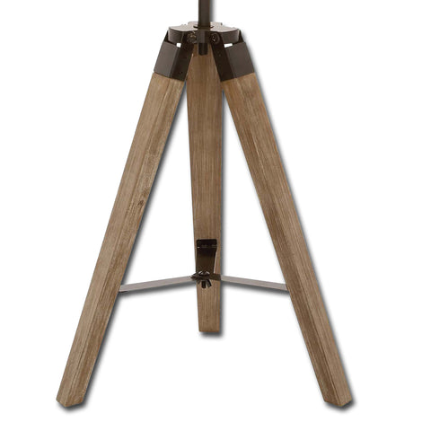 Urban Designs Weathered Wooden Tripod Table Lamps - Set of 2