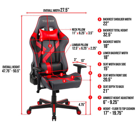 Urban Designs High Back Racer Style Office-PC Gaming Chair