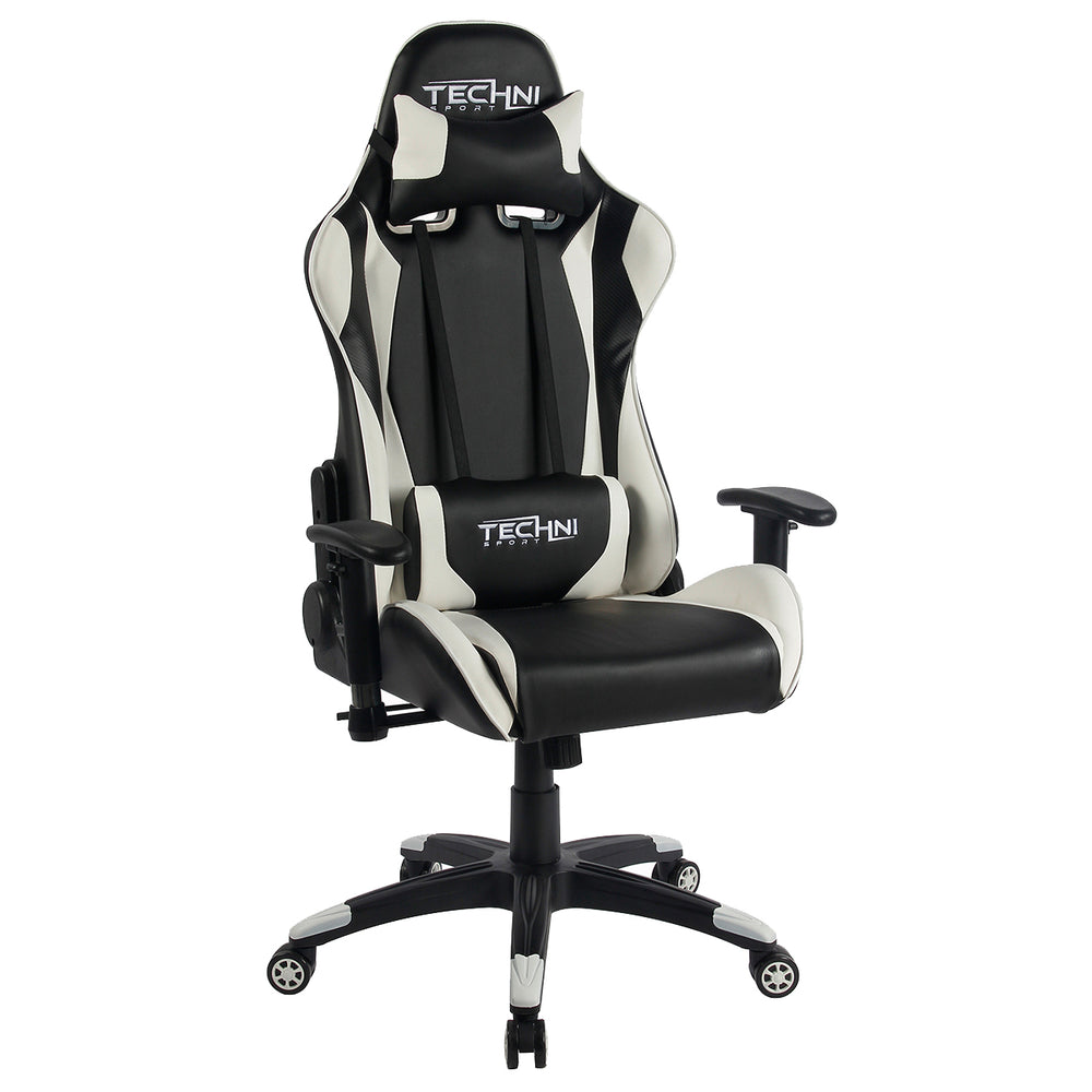 Techni Sport Home Office Racing Style PC Gaming Chair - White