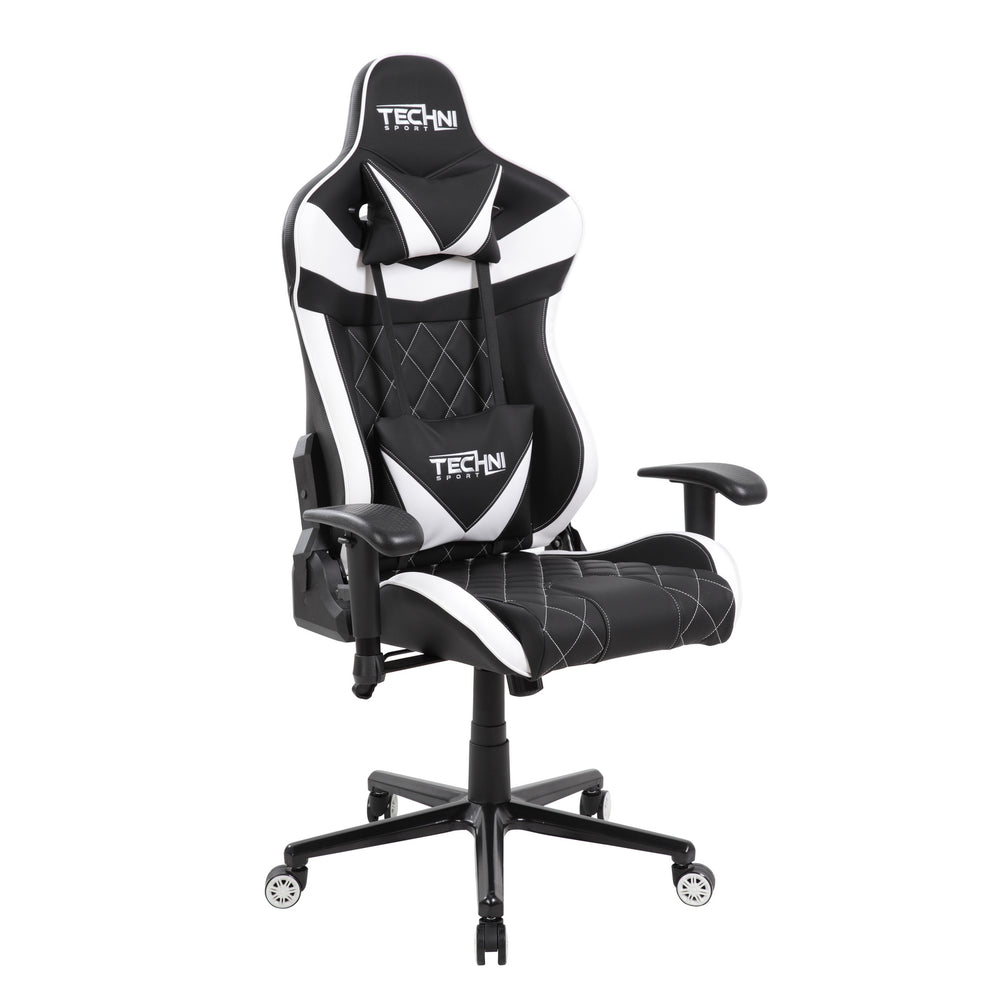 Techni Sport Home Office Racing Style PC Gaming Chair - White