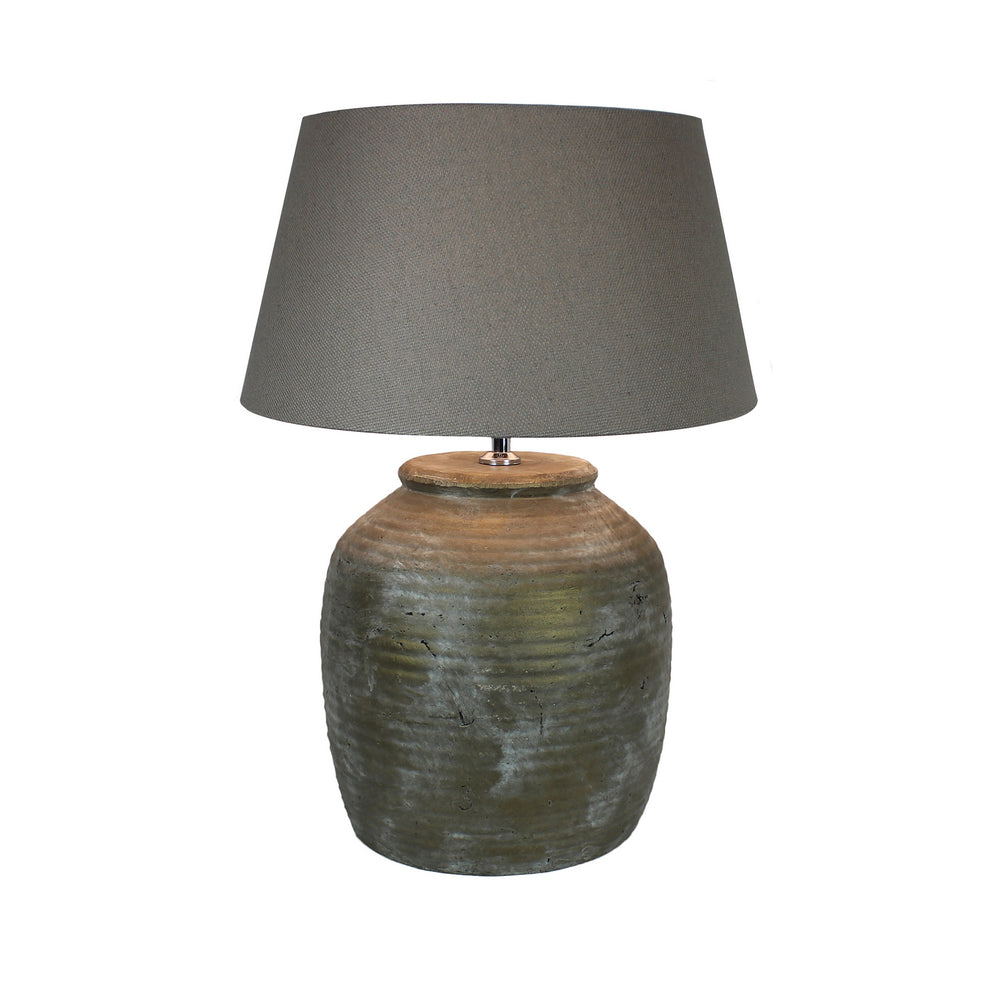 Urban Designs 22-Inch Antique Bronze Gray Wash Ceramic Table Lamp