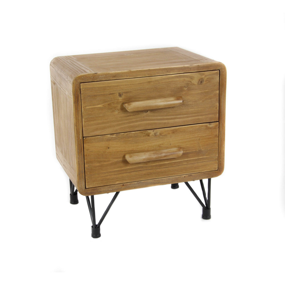 Urban Designs Dana Point Collection 2-Drawer Wooden End Table