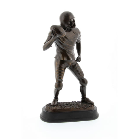 Urban Designs 17" Pro Football Player Quaterback Sculpture - Bronze Finish