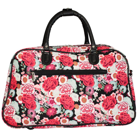 World Traveler 21" Carry-On Shoulder Tote Duffel Bag - Flower