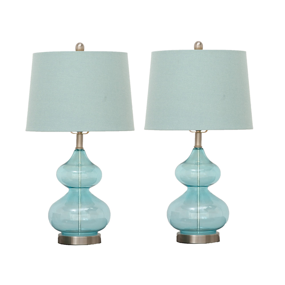 Urban Designs Fiona Glass Table Lamp - Set of 2