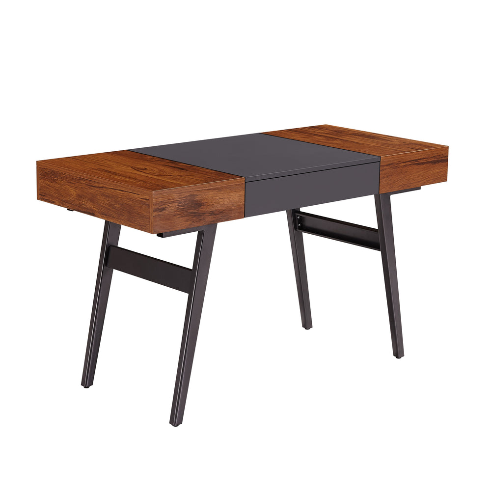 Urban Designs Expandable Desk with Storage - Mahogany