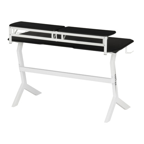 Urban Designs Faux Carbon Fiber Gaming Desk - White